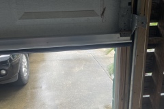 Installation of rat proof garage door seals at a home on James Island, SC
