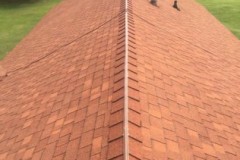 Shock track installation on a roof for Vulture control