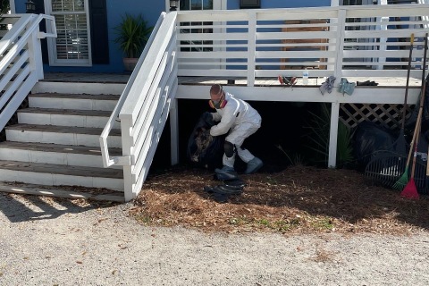 Subfloor cleanup and crawlspace restoration  on Folly Beach, SC